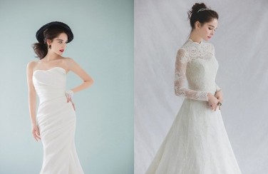 Ngây ngất ngắm những bộ váy cưới trễ vai quyến rũ nhất năm 2017