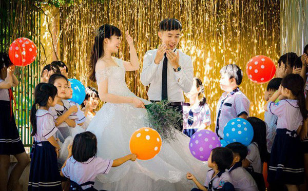 ảnh cưới công an giáo viên