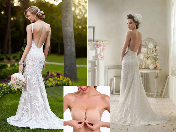cách chọn áo ngực phù hợp váy cưới hở lưng sâu