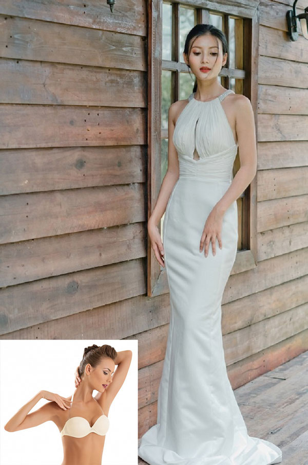 cách chọn áo ngực phù hợp váy cưới cổ yếm