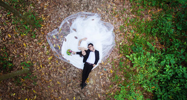 chụp ảnh cưới flycam