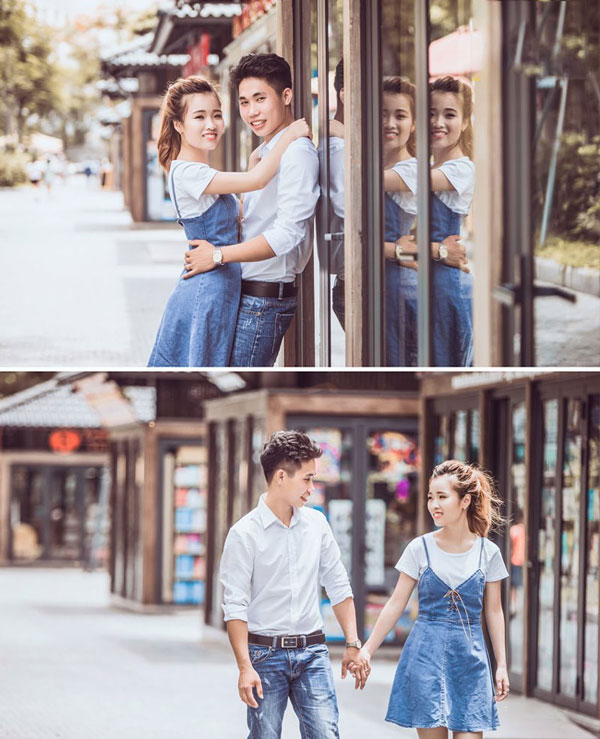 chụp ảnh cưới phố sách
