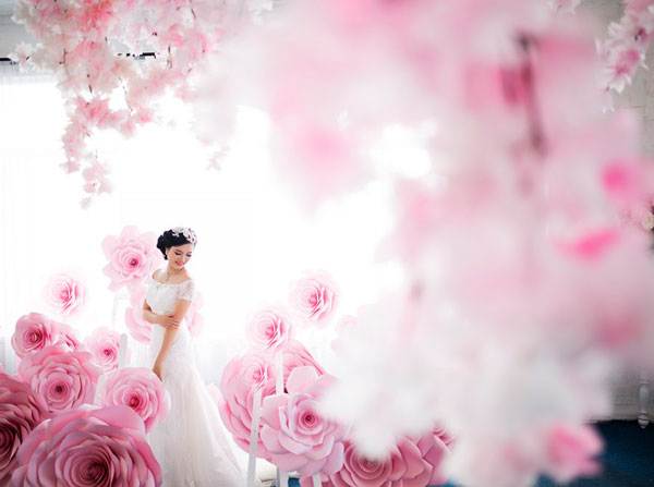 chụp ảnh cưới phông 3d