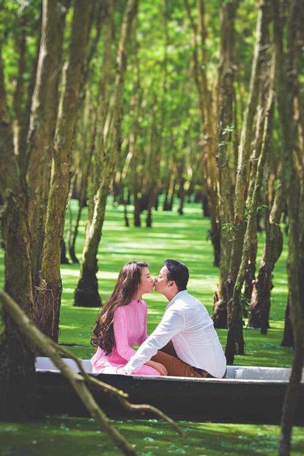 chụp ảnh cưới rừng tràm trà sư