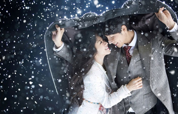 chụp hình dưới mưa