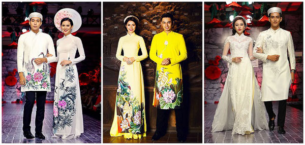 trang phục trong đám hỏi cho cô dâu chú rể
