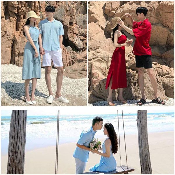 trang phục chụp ảnh cưới ở biển