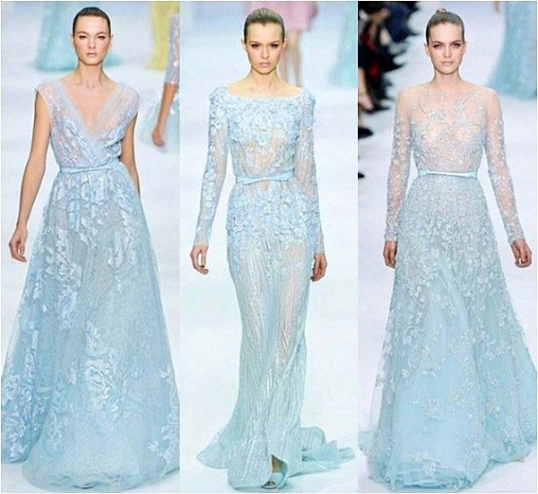 váy cưới xanh dương