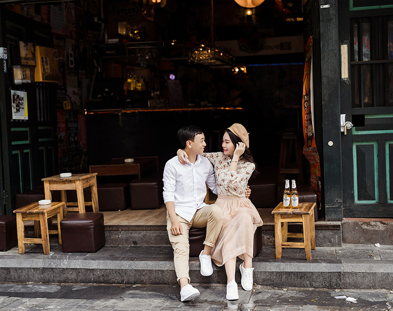 chụp ảnh cưới phố đi bộ