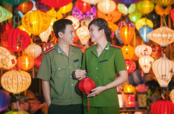 bộ ảnh cưới công an đẹp