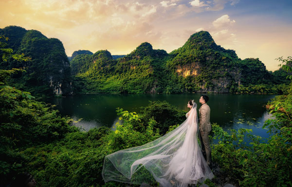 chụp ảnh cưới tràng an ninh bình