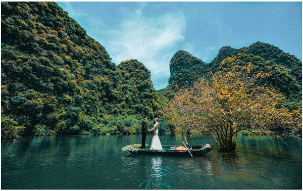 chụp ảnh cưới tràng an ninh bình