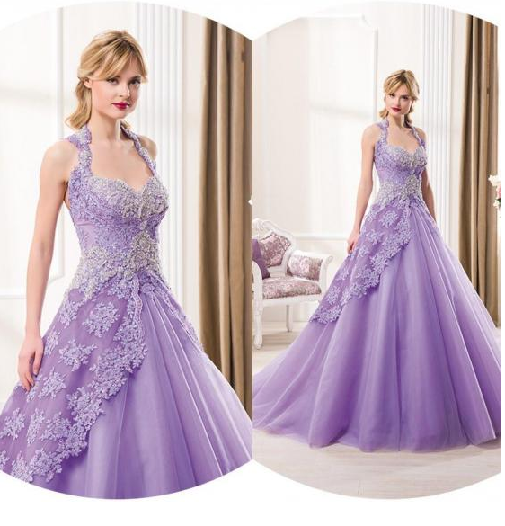 váy cưới màu tím