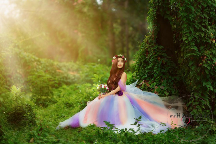 Chụp ảnh cưới ở công viên Bách Thảo