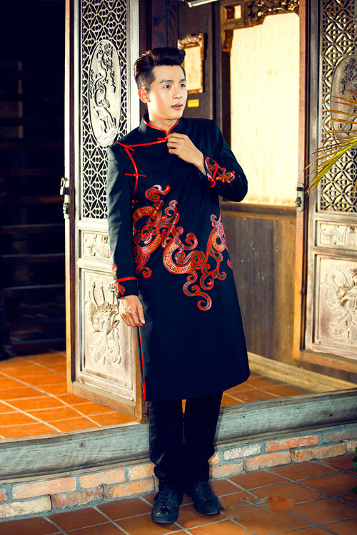 áo dài nam cách tân đám cưới