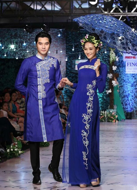 áo dài nam cách tân đám cưới